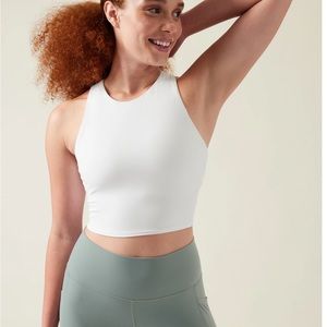 Small white athletes crop top